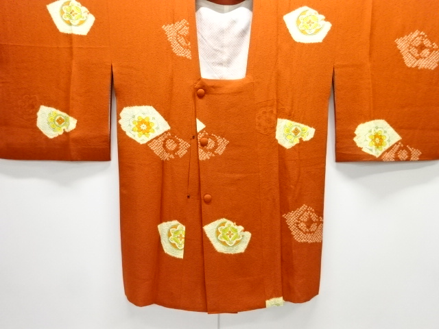 絞り華紋模様道行コート